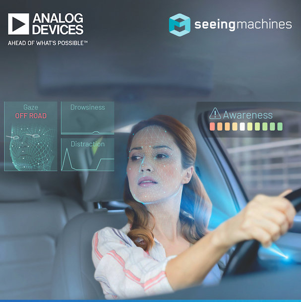 アナログ・デバイセズとSeeing Machines、運転の安全性向上のため先進運転支援システム（ADAS）技術で協業
